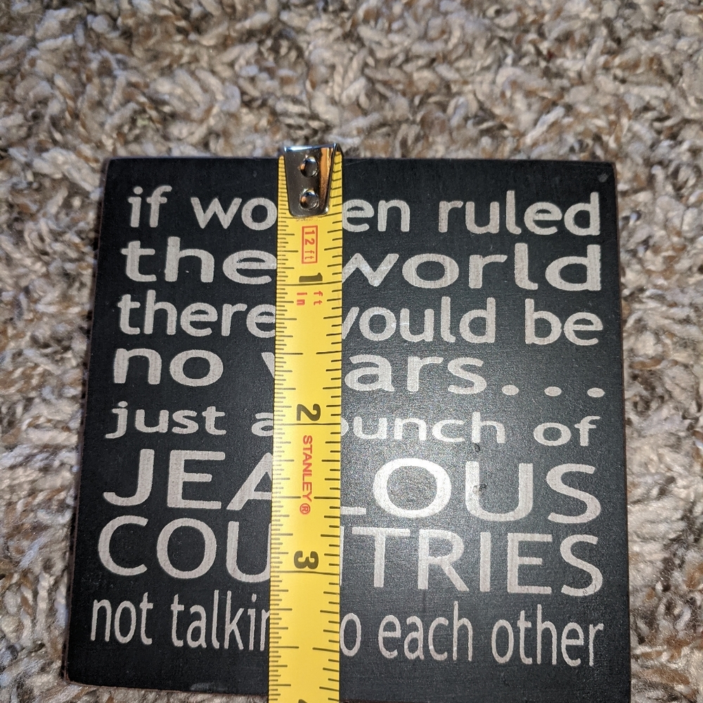 Wooden Block Sign (4"x4") - Picture 4 of 5